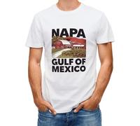 DianShao Gulf of Mexico - Camiseta unisex para viaje, Blanco, XS