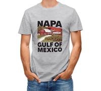 DianShao Gulf of Mexico - Camiseta unisex para viaje, gris claro, XL