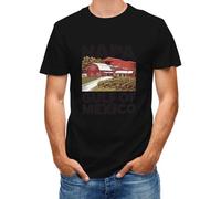 DianShao Gulf of Mexico - Camiseta unisex para viaje, Negro , L