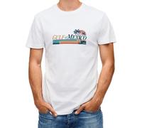 DianShao Gulf of Mexico Shirt Unisex Manga Corta Camiseta para Aventureros y Viajes, Blanco, XXL