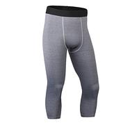 DianShao Mallas De Compresión De Running Fitness Largas Pantalones para Hombre Gris M