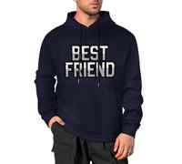 DianShao Sudadera con capucha unisex - Sudaderas divertidas de moda con refranes, mejores amigos, azul marino, 3XL