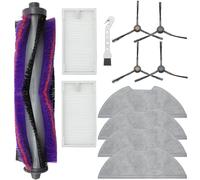 DianSung Accesorios para Eureka NERE10s E10S, para Obode A8 A8 Plus, para Midea M9 robot aspirador piezas de repuesto, 1 cepillo principal, 4 cepillos laterales, 2 filtros Hepa, 4 paño