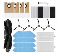DianSung accesorios para Lefant M2 / M2 Pro / M2S Pro / M2 Plus aspiradora pieza de repuesto, 1 cepillo principal, 4 paño, 4 bolsas de polvo, 4 cepillos laterales, 2 filtros, 2 Filtro de estación base
