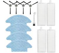 DianSung Accesorios para Lefant M210P M210 M210S M210B M213 M213S, para OKP Life K2 K3 K3A K4 K5 Robot Aspirador Pieza de Repuesto, 4 paño de fregona + 4 Cepillos Laterales + 4 Filtros