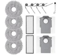 DianSung accesorios para Roborock Saros Z70, Saros Z70 Ultra aspiradora pieza de repuesto, 4 paño, 2 bolsas de polvo, 4 cepillos laterales, 2 filtros