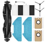 DianSung Piezas de repuesto para Redkey R10 Robot Aspirador Accesorios,1 cepillo principal, 2 paños, 2 filtros, 2 bolsas de polvo, 2 cepillos laterales,1 cepillo de limpieza