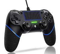 DIANVEN Controlador con cable para controlador PS4 con cable para Sony Playstation 4/Pro/Slim y PC Windows 11/10/8/7 con doble vibración y motores de movimiento, controlador de PC con cable para