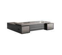 DIANXI Escritorio de Juegos Moderno Escritorio Grande Moderno for Jefe, Escritorio for Presidente, Gerente, Supervisor, Muebles de Oficina Individuales(2.2m)
