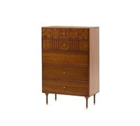 DIANXI Gabinete Tipo Bufé Cómoda Retro de Madera Maciza 80 x 45 125 cm, Mueble Almacenamiento for Dormitorio y Sala Estar, con cajón Lateral Tallado en el Extremo la Cama Gabinete para Cubiertos