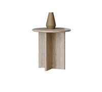 DIANXI Sofá Mesa de Centro Mesa Auxiliar de sofá travertino for el hogar, Estilo Retro, for Sala Estar, balcón mármol, Dormitorio, Muebles pequeños Ocio y Almacenamiento