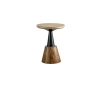 DIANXI Sofá Mesa de Centro Mesa Auxiliar Redonda Pequeña De Madera Maciza Desgastada Retro Americana For El Hogar, Balcón, Casa Familia, Cafetería