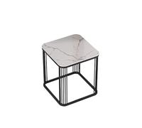 DIANXI Sofá Mesa de Centro Mesa de Esquina Minimalista Italiana Lujo, Mesa Auxiliar losa Piedra, Cuadrada pequeña, Centro Moderna y Sencilla for balcón, sofá, Armario