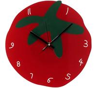 Dianzan Reloj Decorativo, Reloj De Pared Silencioso De Diseño, Reloj Colgante con Forma De Fruta Roja para Sala De Estar, Dormitorio, Cocina Y Oficina.