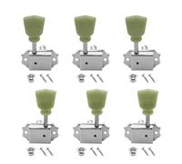DIAO79NI 3 clavijas de afinación de cuerda de guitarra vintage izquierdas y 3 derechas, máquinas de afinación, llaves de afinación, cabezales de máquinas, afinadores compatibles con guitarra eléctrica