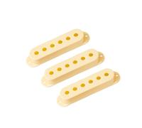 DIAO79NI 3 fundas de plástico para pastillas de guitarra eléctrica Fender USA/México Strat (52,5 mm), color crema