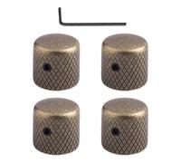 DIAO79NI 4 pomos métricos de metal para guitarra de 6 mm, control de tono de volumen, con llave Allen, compatibles con bajo de precisión Telecaster Tele, color bronce