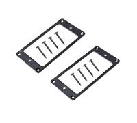 DIAO79NI Anillo de metal plano para guitarra eléctrica Humbucker, anillo de montaje de marco, repuesto de cubierta de puente/cuello, paquete de 2 (negro)