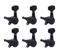 DIAO79NI Clavijas de afinación de 6 L para guitarras acústicas eléctricas de estilo folk (negro)