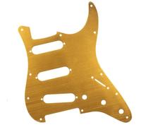 DIAO79NI Golpeador de aluminio SSS Strat de metal de 11 agujeros para Fender Guitarra eléctrica Stratocaster estándar de estilo moderno, color naranja-amarillo, 1 capa (aluminio anodizado).