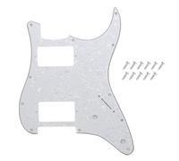 DIAO79NI Golpeador de guitarra Pro de 11 agujeros HH para guitarra americana/mexicana Fender Standard Stratocaster estilo moderno, perla blanca, 4 capas.
