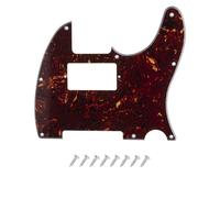 DIAO79NI Golpeador Humbucker Tele de 8 agujeros HH para Fender American/Mexican Standard Telecaster Guitarra eléctrica de estilo moderno, tortuga roja, 4 capas.