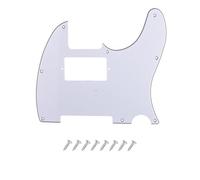 DIAO79NI Golpeador Humbucker Tele de 8 agujeros HH para Fender American/Mexican Standard Telecaster Guitarra eléctrica de estilo moderno, blanco y negro, 3 capas.