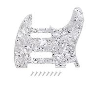 DIAO79NI Golpeador Pro de 8 agujeros SS para guitarra eléctrica Fender Deluxe Nashville Telecaster de Estados Unidos/México, carcasa negra y blanca, 4 capas.
