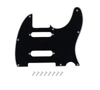 DIAO79NI Golpeador Pro de 8 agujeros SS para guitarra eléctrica Fender Deluxe Nashville Telecaster de Estados Unidos/México, negro y blanco, 3 capas.