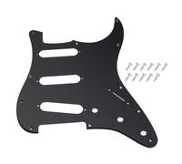 DIAO79NI Golpeador SSS Strat de 11 agujeros para Fender Guitarra eléctrica Stratocaster estándar de estilo moderno, color negro mate, 1 capa.