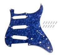 DIAO79NI Golpeador SSS Strat de 11 agujeros para Fender Guitarra eléctrica Stratocaster estándar de estilo moderno, color perla azul, 4 capas.