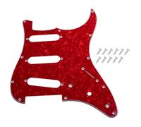 DIAO79NI Golpeador SSS Strat de 11 agujeros para Fender Guitarra eléctrica Stratocaster estándar de estilo moderno, color perla roja, 4 capas.