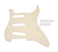 DIAO79NI Golpeador SSS Strat de 11 agujeros para Fender Guitarra eléctrica Stratocaster estándar de estilo moderno, color beige, 1 capa.