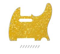 DIAO79NI Golpeador Tele de 8 agujeros para guitarra eléctrica estadounidense y mexicana Fender American Standard Telecaster de estilo moderno, perla dorada, 4 capas.