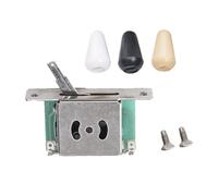 DIAO79NI Interruptor selector de pastilla de guitarra métrico de 5 vías para Stratocaster y Telecaster, puntas negras, blancas y crema