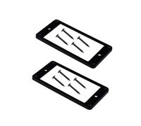 DIAO79NI Juego de 2 anillos planos Humbucker para pastilla, 92 mm x 45,5 mm, repuesto para cuello y puente (negro)