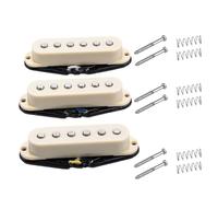 DIAO79NI Juego de 3 pastillas de cerámica de alto rendimiento de 48/50/52 mm para guitarra eléctrica estilo Strat (beige)