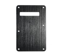DIAO79NI Placa trasera de aluminio de 6 agujeros para guitarra eléctrica Fender de estilo moderno Stratocaster estándar de Estados Unidos/México, color negro