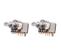 DIAO79NI Potenciómetro de eje de aluminio de 18 ranuras A500K para Stratocaster/Epiphone Les Paul (juego de 2)