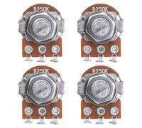 DIAO79NI Potenciómetros cónicos de audio de 18 mm de 18 mm B250K de eje dividido corto para guitarra y bajo (juego de 4)