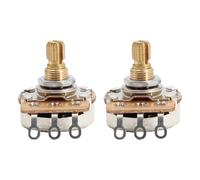 DIAO79NI Potenciómetros de guitarra B250K de 18 ranuras de 15 mm con eje de latón dividido para Fender Stratocaster Telecaster Guitarra Bass Parts (juego de 2)