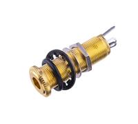 DIAO79NI Pro - Enchufe de salida de barril de salida de barril de guitarra estéreo de metal de 1/4 pulgadas para guitarra eléctrica o bajo, color dorado