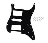 DIAO79NI Pro - Placa de golpeador HSH Strat de 11 agujeros para guitarra eléctrica Fender American/Mexican Standard Stratocaster de estilo moderno, negro y blanco, 3 capas.