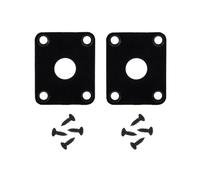 DIAO79NI Pro - Placas de plástico curvadas rectangulares para guitarra eléctrica, color negro (juego de 2)