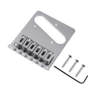 DIAO79NI Puente de metal para guitarra Telecaster de 53 mm, moderno de 6 monturas para guitarra eléctrica Fender Squier Telecaster, cromada