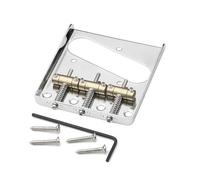 DIAO79NI TL - Puente de guitarra eléctrica de 6 cuerdas con 3 monturas y placa de acero, compatible con guitarra Squier e Import Tele, color dorado