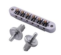 DIAO79NI Tune-O-Matic - Puente de rodillo con tacos de repuesto para Les Paul/SG/ES-335 (cromo)