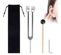 Diapasón, 128 Hz aleación de aluminio diapasón con un martillo de silicona y herramienta de reparación en una bolsa de terciopelo suave Oferta respuesta de frecuencia precisa