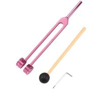 Diapason 128 Hz,Horquilla de Afinación,Diapason Musical,Diapason Medico de Aleación de Aluminio,Diapasón Prueba de Sistema Nervioso,Diapasones Terapeuticos con Martillo y Herramienta (Rosa)