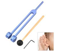 Diapason 128 Hz,Horquilla de Afinación,Diapason Musical,Diapason Medico de Aleación de Aluminio,Diapasón Prueba de Sistema Nervioso,Diapasones Terapeuticos con Martillo y Herramienta de Reparación,C
